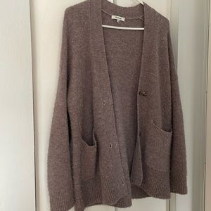 Madewell Allston Double-Button Cardigan Sweater (Purple) Style No NC662